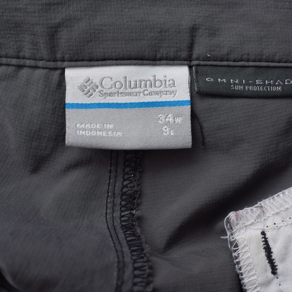 Columbia Men's Quick Dry Gray Shorts With Sun Protection Omni-Shade Size 34 - Picture 6 of 8